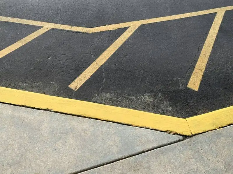 Restriped parking stalls